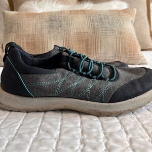 Clarks Grey Casual Walking Slip on Sneaker Shoes